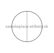 Etikety na kotúči kruh 30 mm transparentné lesklé polyetylénové, perforácia (40/1000)