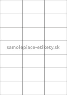 Etikety PRINT 70x42,4 mm (100xA4) - zrkadlovo lesklá strieborná polyesterová fólia