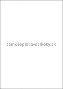 Etikety PRINT 70x297 mm (100xA4) - biela lesklá polyesterová fólia